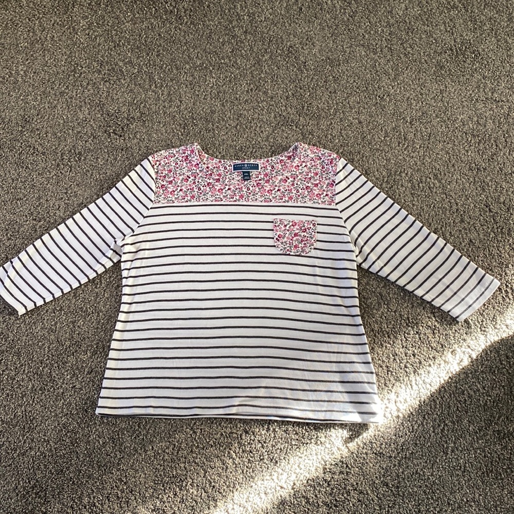 Women's 3/4-Sleeve Printed Top Petite XL